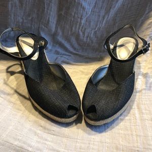 Ladies peep toe wedge sandals